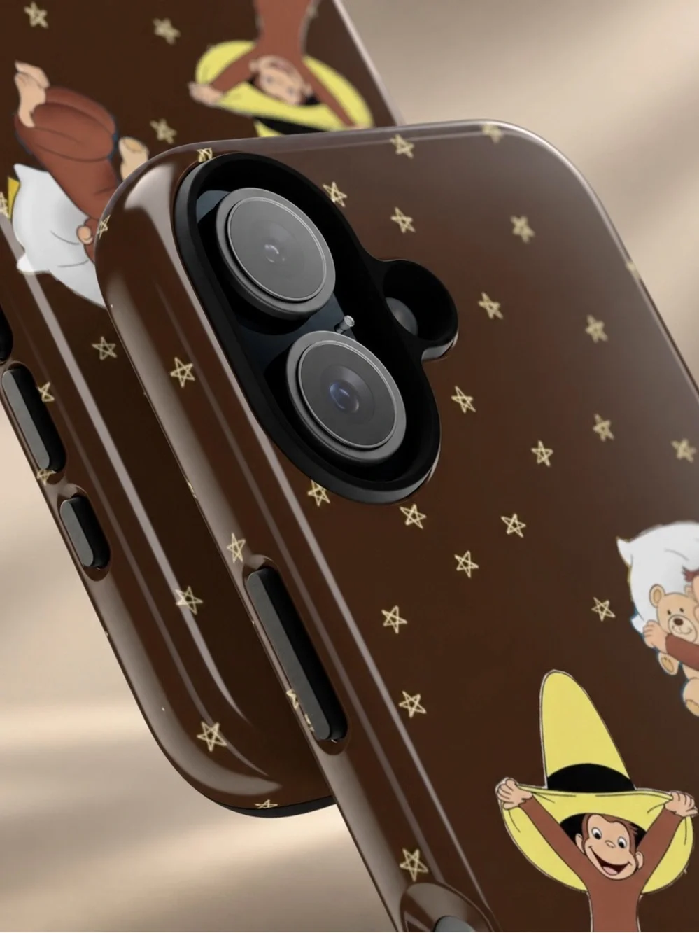 Curious George iPhone Tough Case Glossy Brown